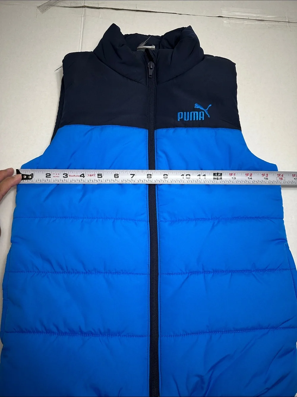 PUMA Blue Navy Puffer Vest Youth Kids Size Small 7/8